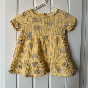 Yellow and Gray Kids Dress